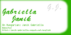 gabriella janik business card